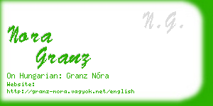 nora granz business card